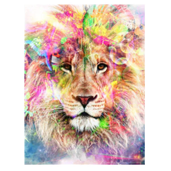 

Huacan 5D DIY Full Drill Lion Diamond Painting Customized Animal Embroidery Handicraft Canvas Art Kits Home Decoration For Kids