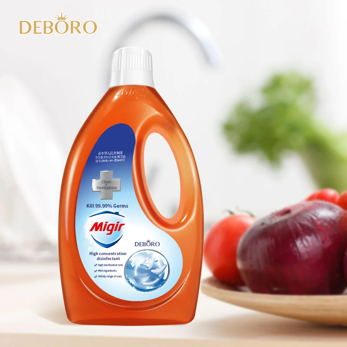 

Private Label 1.3L High-concentration Disinfectant Fluid Cleansing sterilization Kill Germs Disinfectant water, Orange