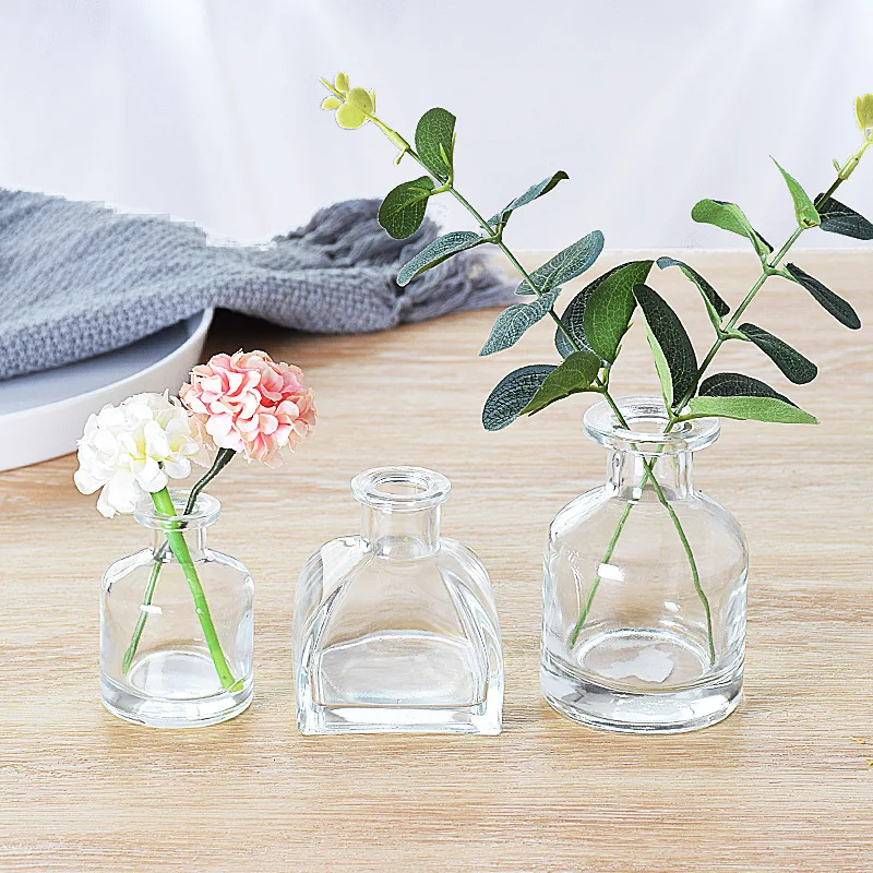 

Hot Selling Nordic Simple Yurt Type Bud Clear Glass Vase Creative Mini Hydroponics Crystal Vases For Home Desktop Decor, Clear transparent
