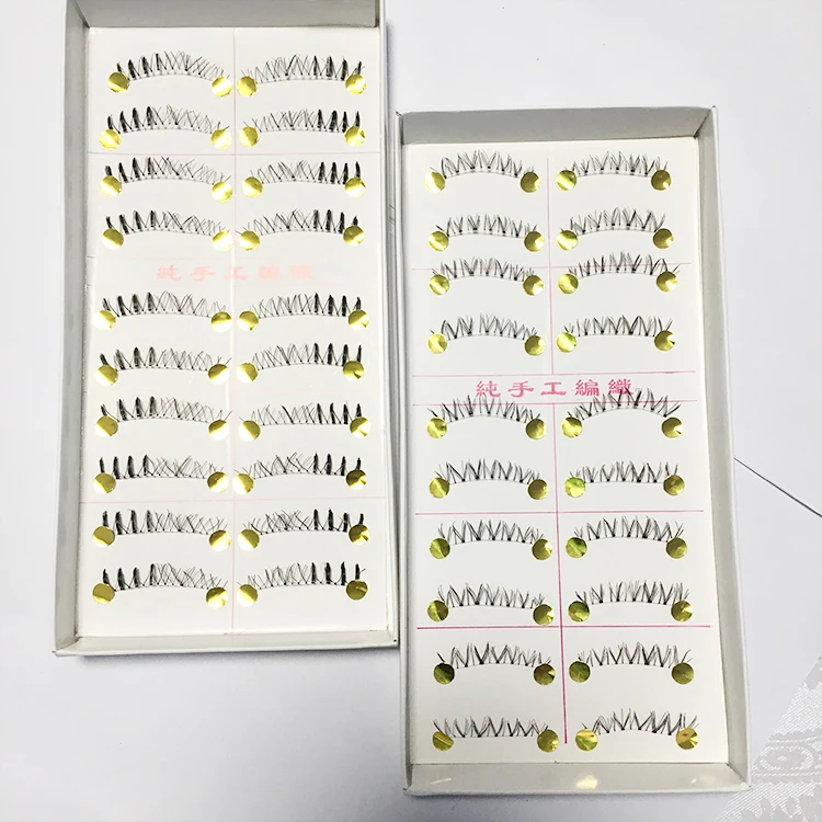 

10 pairs Wholesale lashes natural length false mink eyelash synthetic silk bottom eyelashes