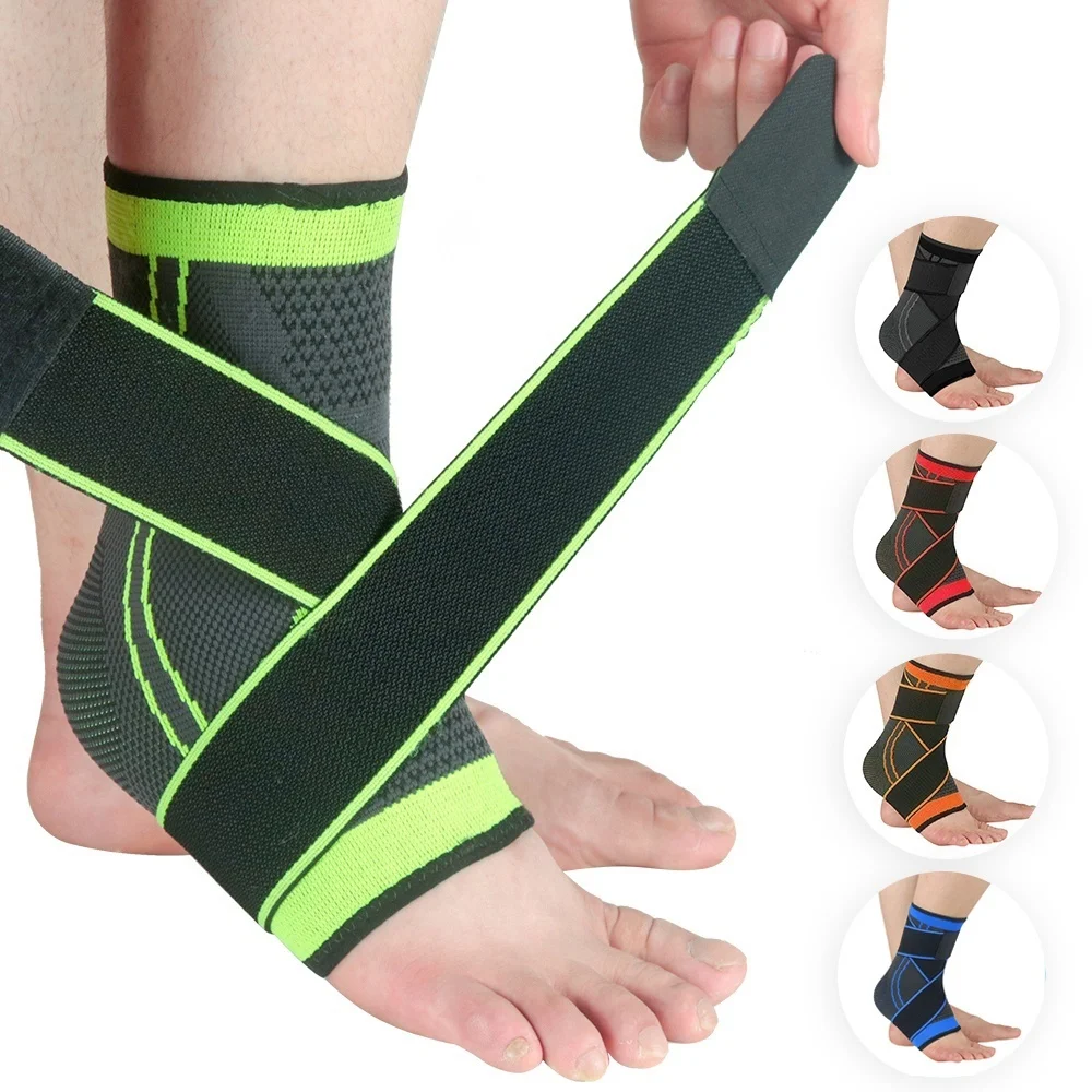 

Ankle Protectors Anti Sprain Outdoor Sports Ankle Brace Support Elastic Nylon Compression Sleeve Ankle Straps Bandage Wrap, Green,black,blue,red,orange,customized color