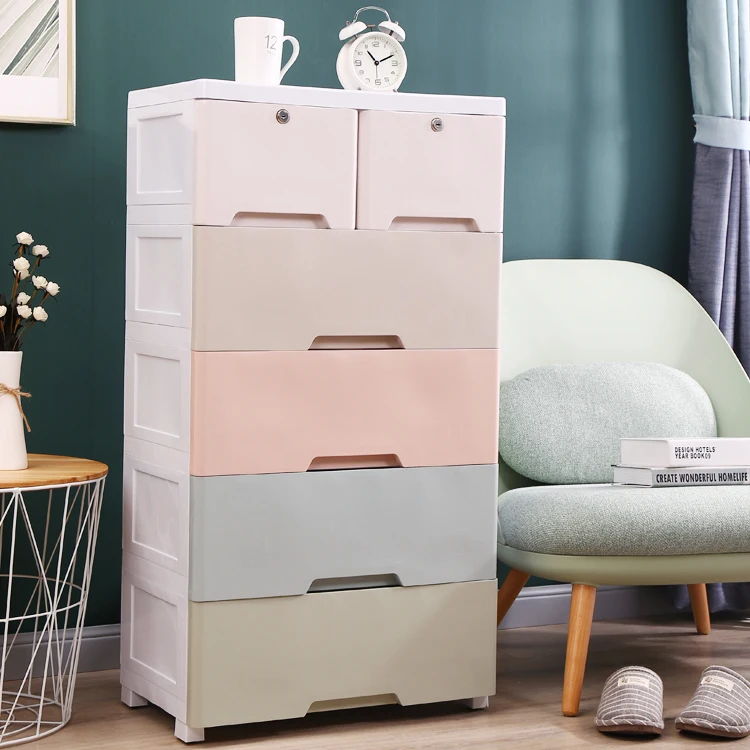 Storage Cabinet Drawer Baby Cupboard Foldable Kid Organizer Plastic Wardrobe