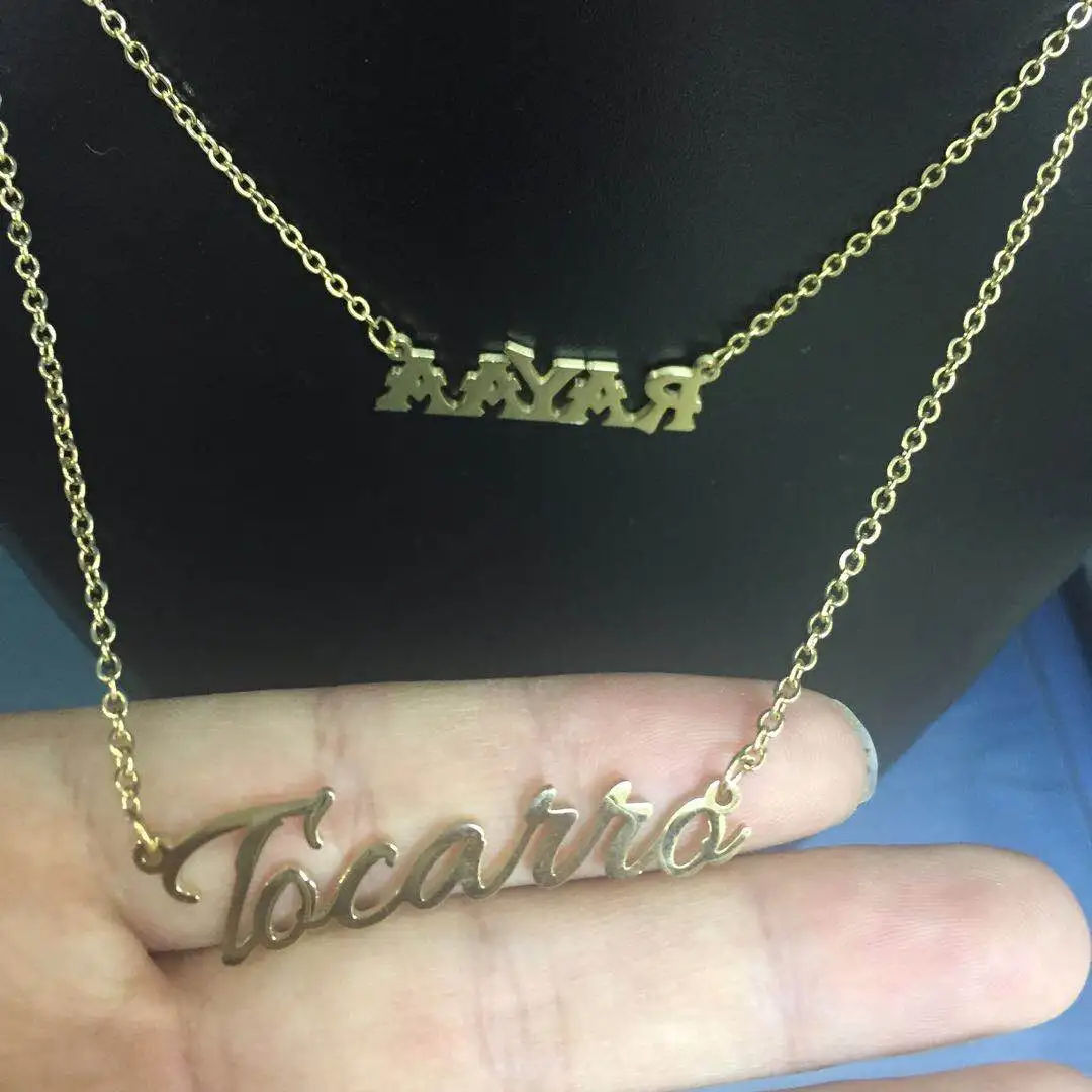 

Custom Jewelry Custom Gold Plated Name Necklace Personalised For Women Girls