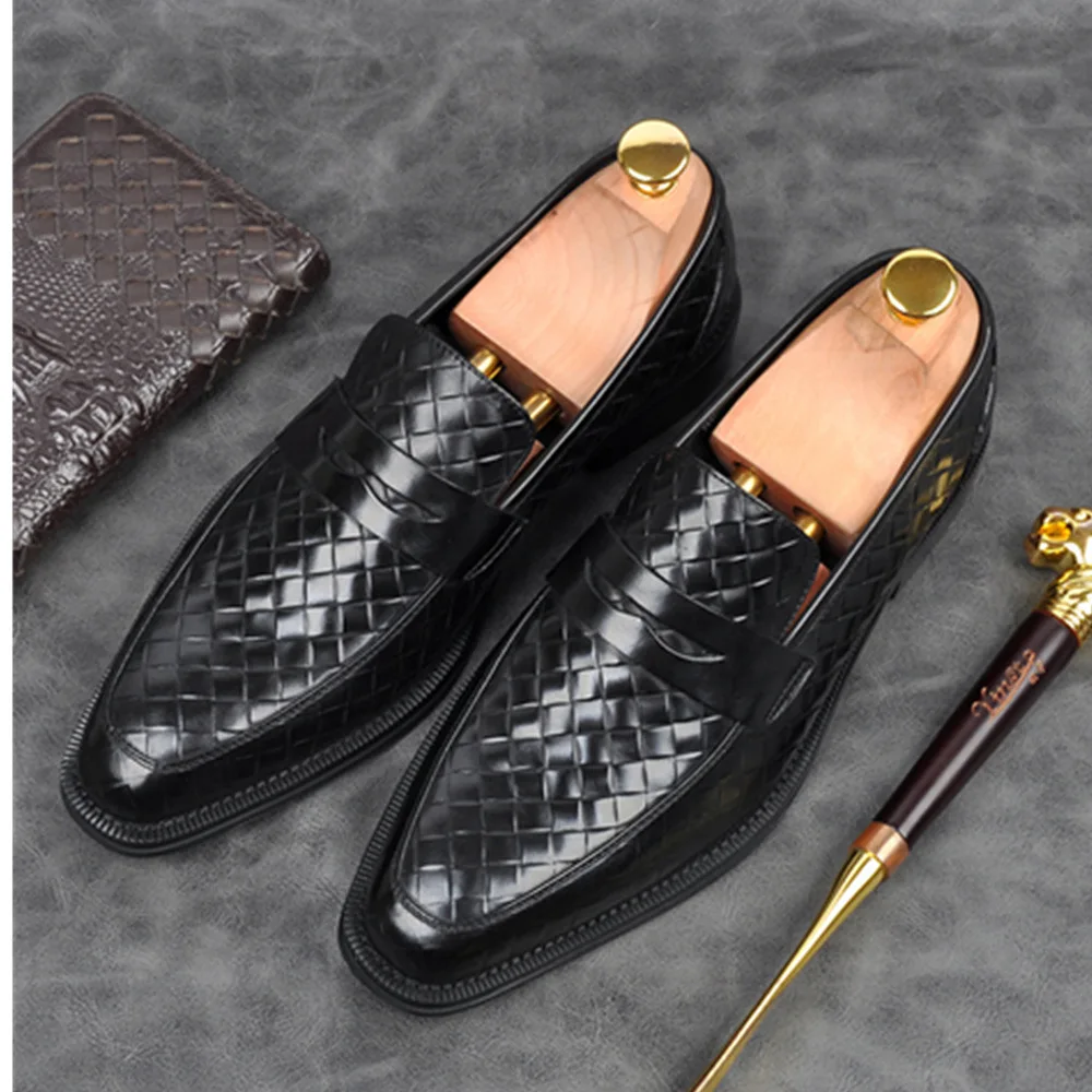 

Fashion PU Leather Shoes for Men Slip-on Casual Driving Shoes Big Size Comfortable Loafers Men