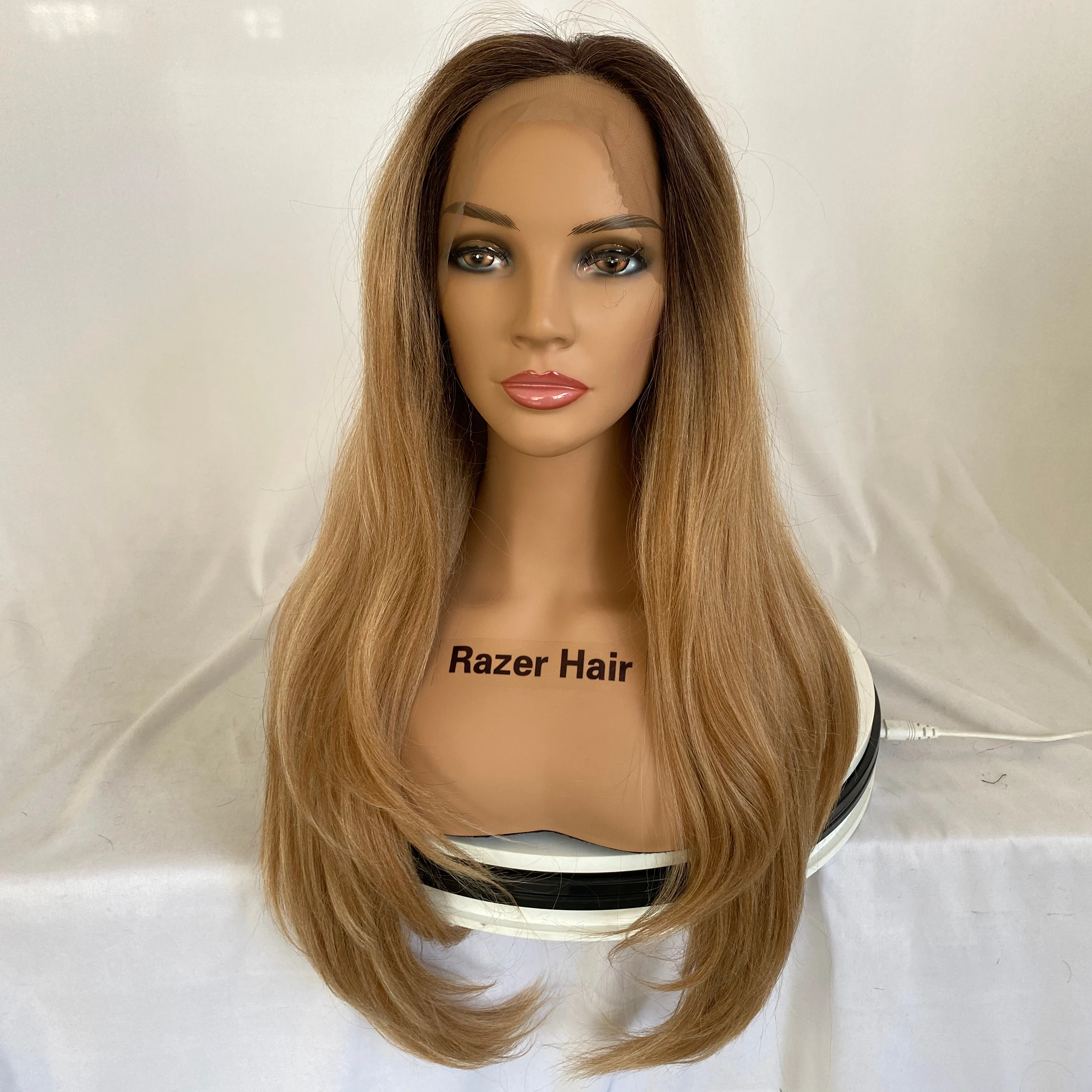 

Long Blonde Yaki synthetic Hair Wig With Natural Weave best cheap synthetic wig lace front wigs