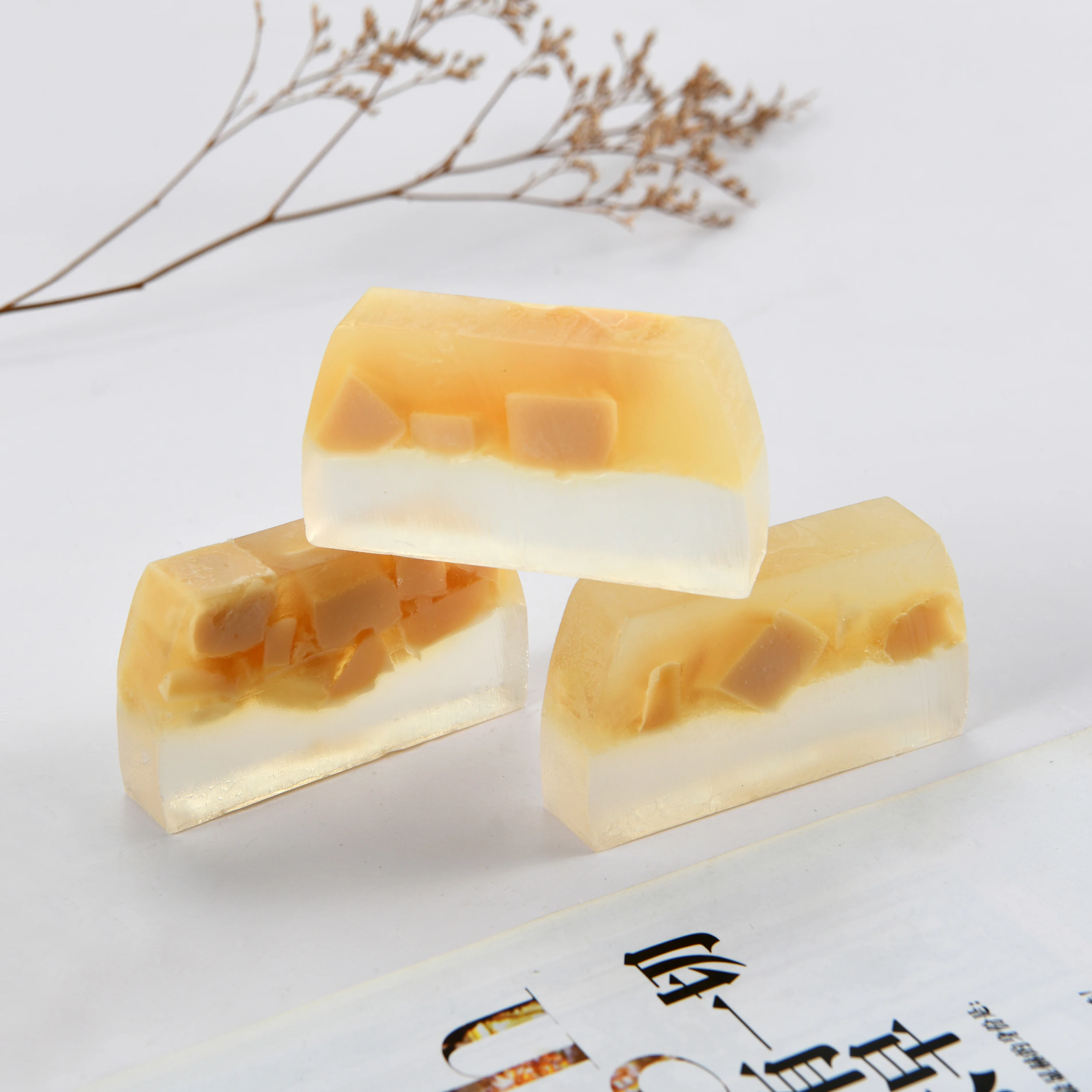 

Goat's milk flavor oil-control moisturizing trapezoidal fruit Essential Oil Savon au lait de chevre soap mothers day gifts, Multicolor