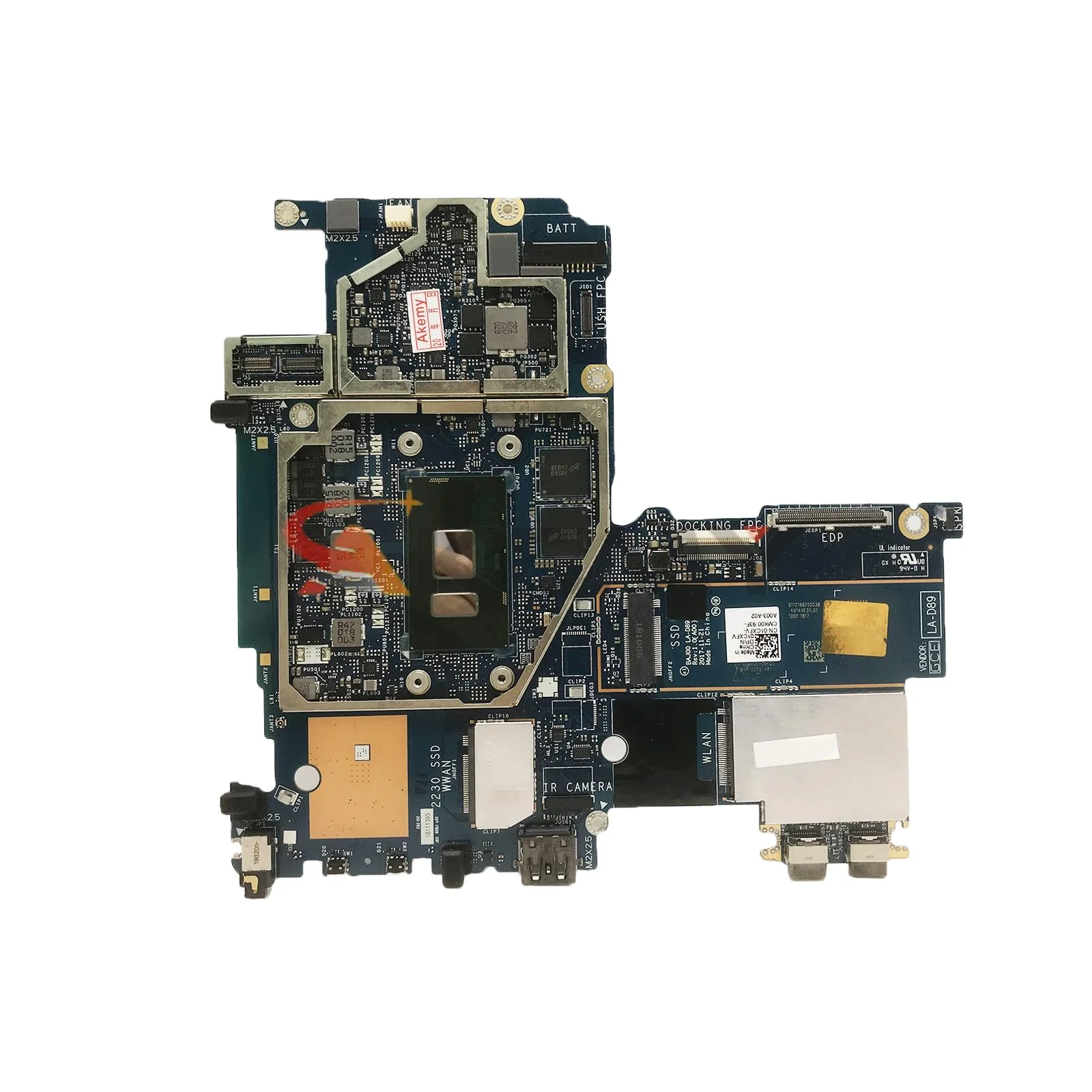 

CN-0D4VVK 0P8F3H Mainboard For DELL 5285 LA-D891P Laptop Motherboard With I3 I5 I7 7th Gen CPU 4GB 8GB or 16GB ram