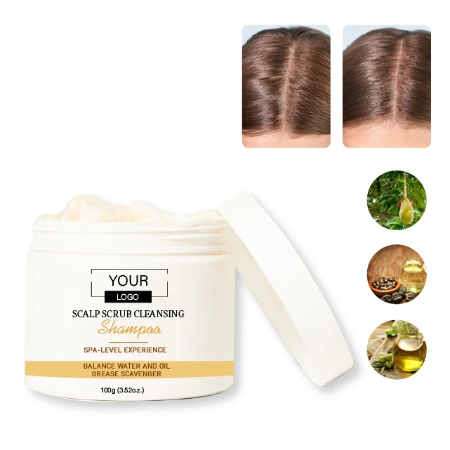 

Good Quality factory directly supply ginger exfoliator wholesale shampoo scalp care scrub for wholesale, White