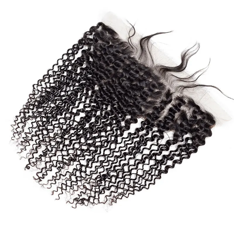

New Coming Hot Selling Real Raw Human Hair Kinky Curl Transparent HD Lace Frontal,Perruque Lace Frontal