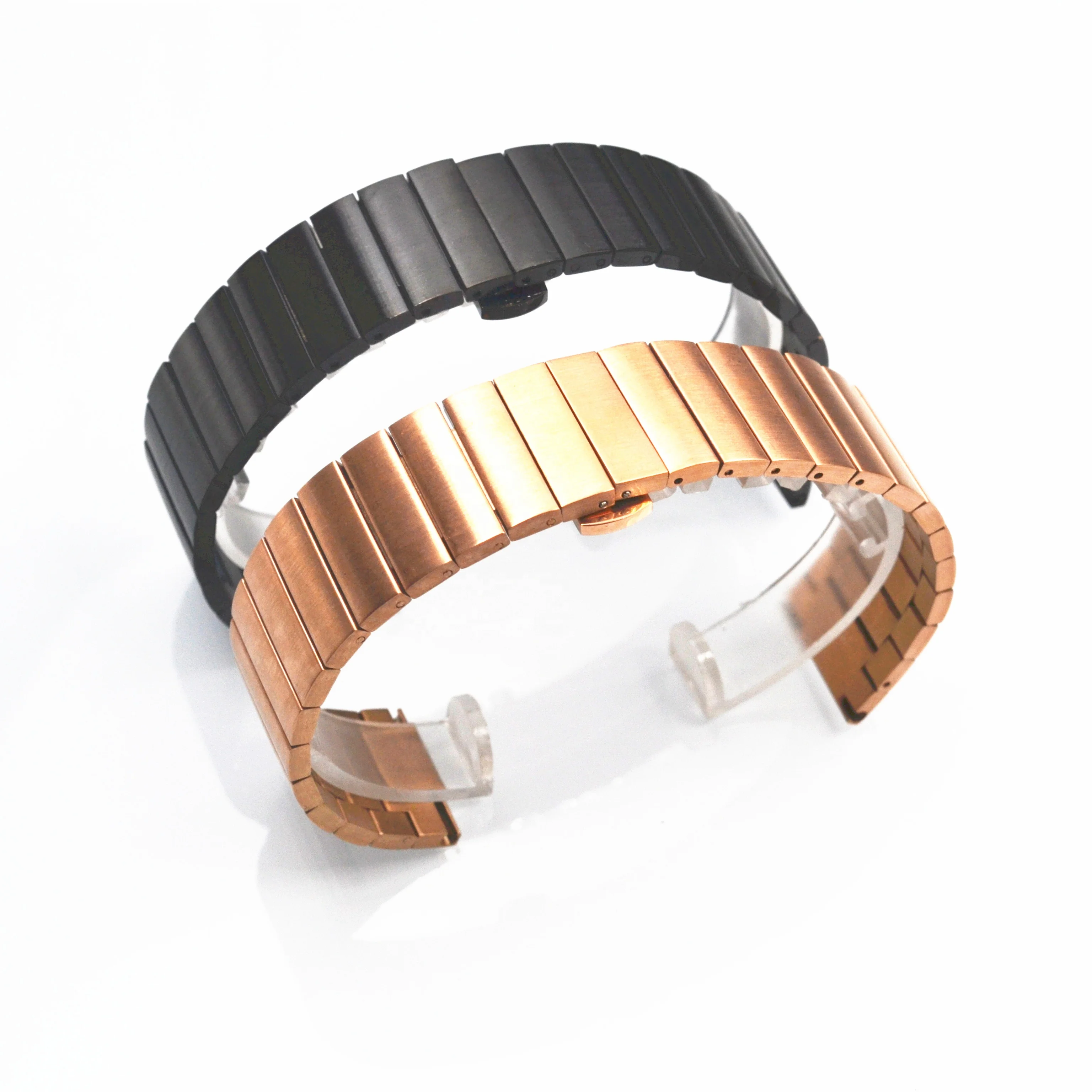 
Hot selling items butterfly lock solid metal watch strap band for smart watch bracelet with quick release pins 