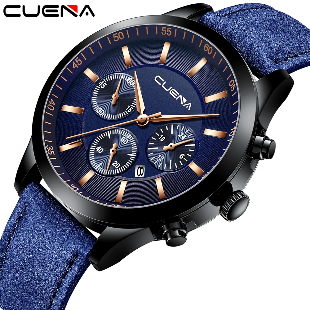 

CUENA factory directly low price OEM man wrist quartz watch montre homme, 14 colors