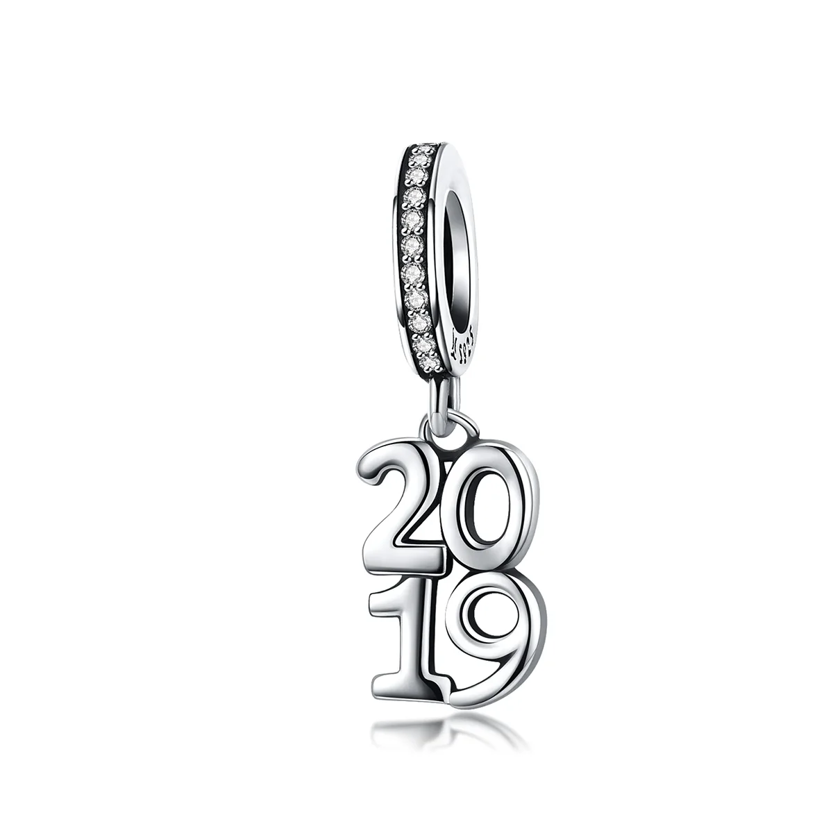 

2019 Memory Year Pendant Charm 925 Sterling Silver Clear CZ Design Charms for Original 925 Bracelet Fine Bijoux