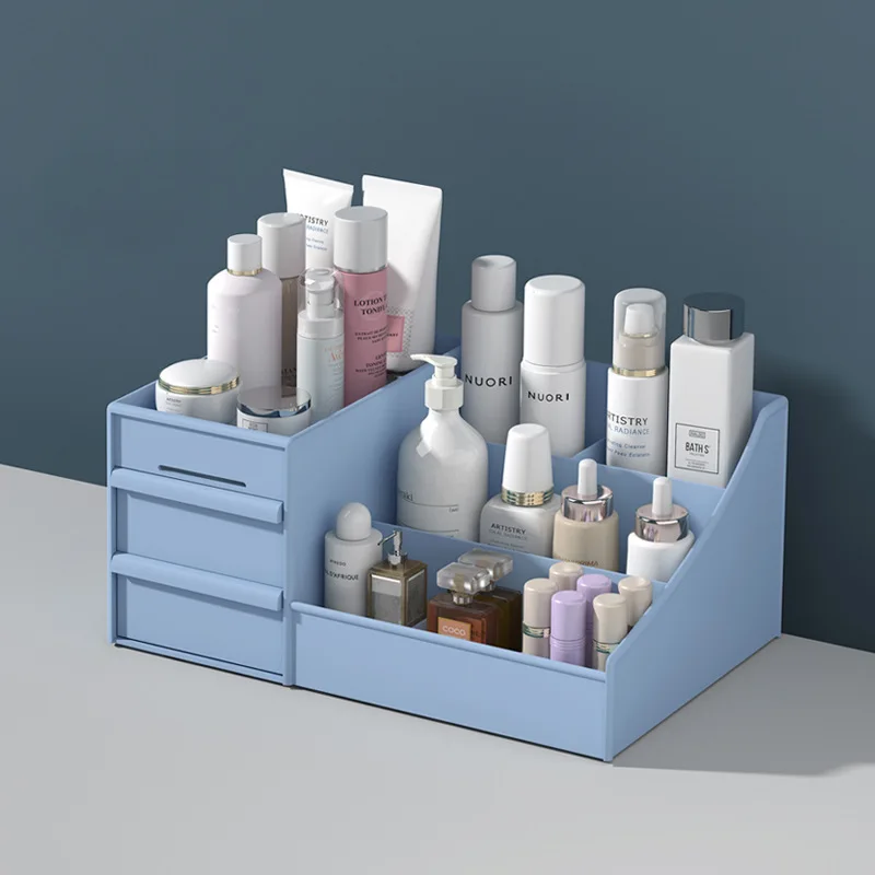

New 2022 makeup drawers large skin care desktop plastic cosmetic storage box organizer