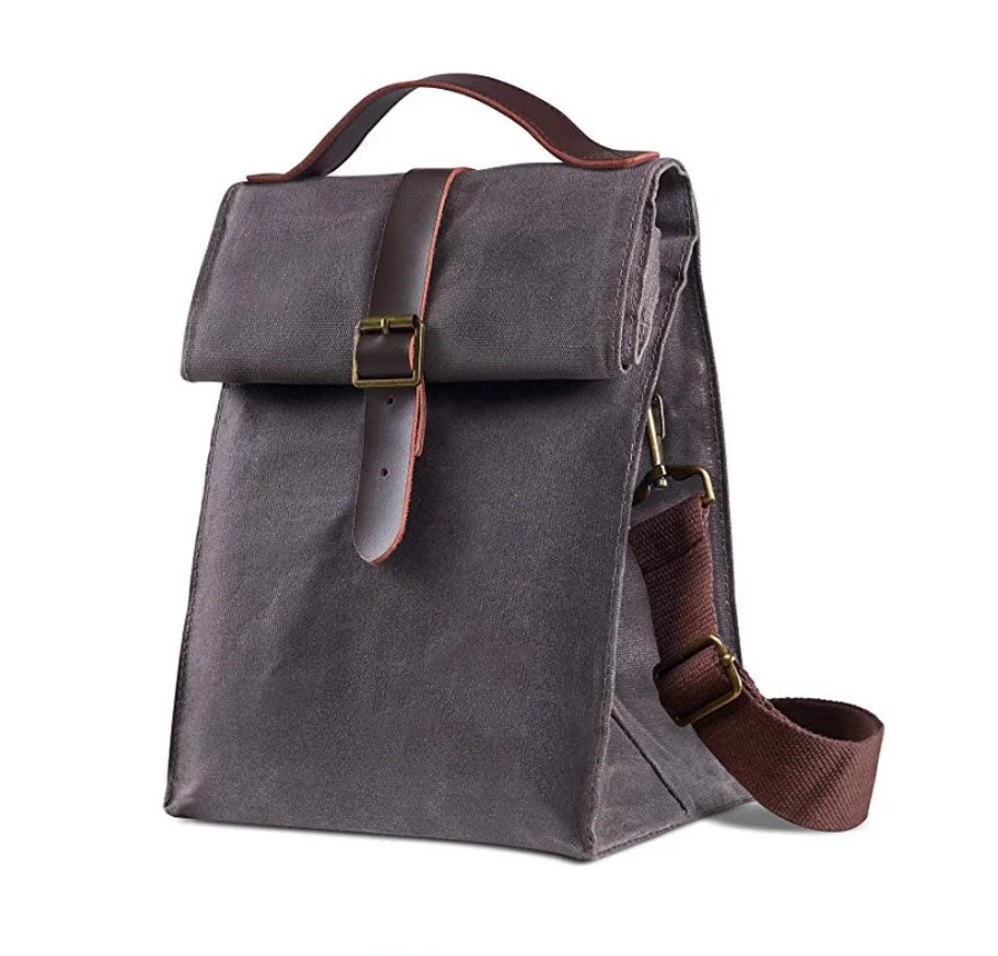 

Custom Brown Canvas Insulated Cooler Carrying Bag Crossbody bag