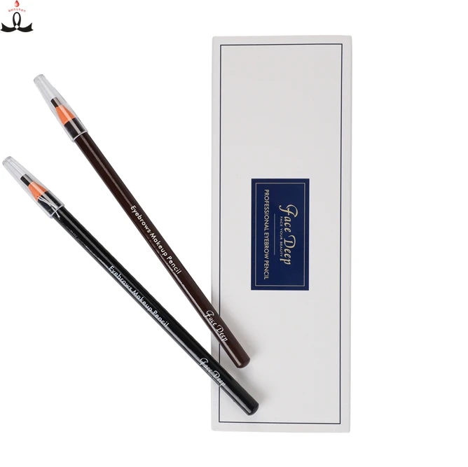 

Factory Direct Brown And Black Color Eyebrow Pencil Permanent Makeup Waterproof Pull Pencil Pack In Box, Brown + black color