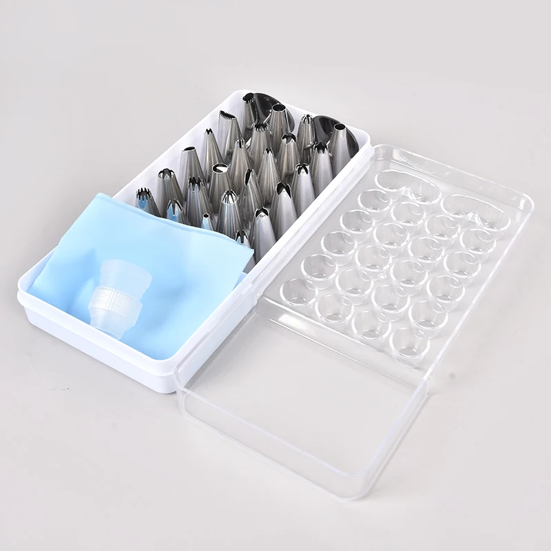 

Types of A Set box Stainless Steel Nozzles Birthday Cake DIY Stainless Steel Cupcake Cream Piping Tools