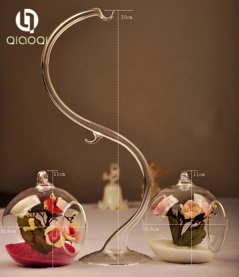 

New Clear Handblow Borosilicate Wholesale Hanging Glass Vase, Transparent