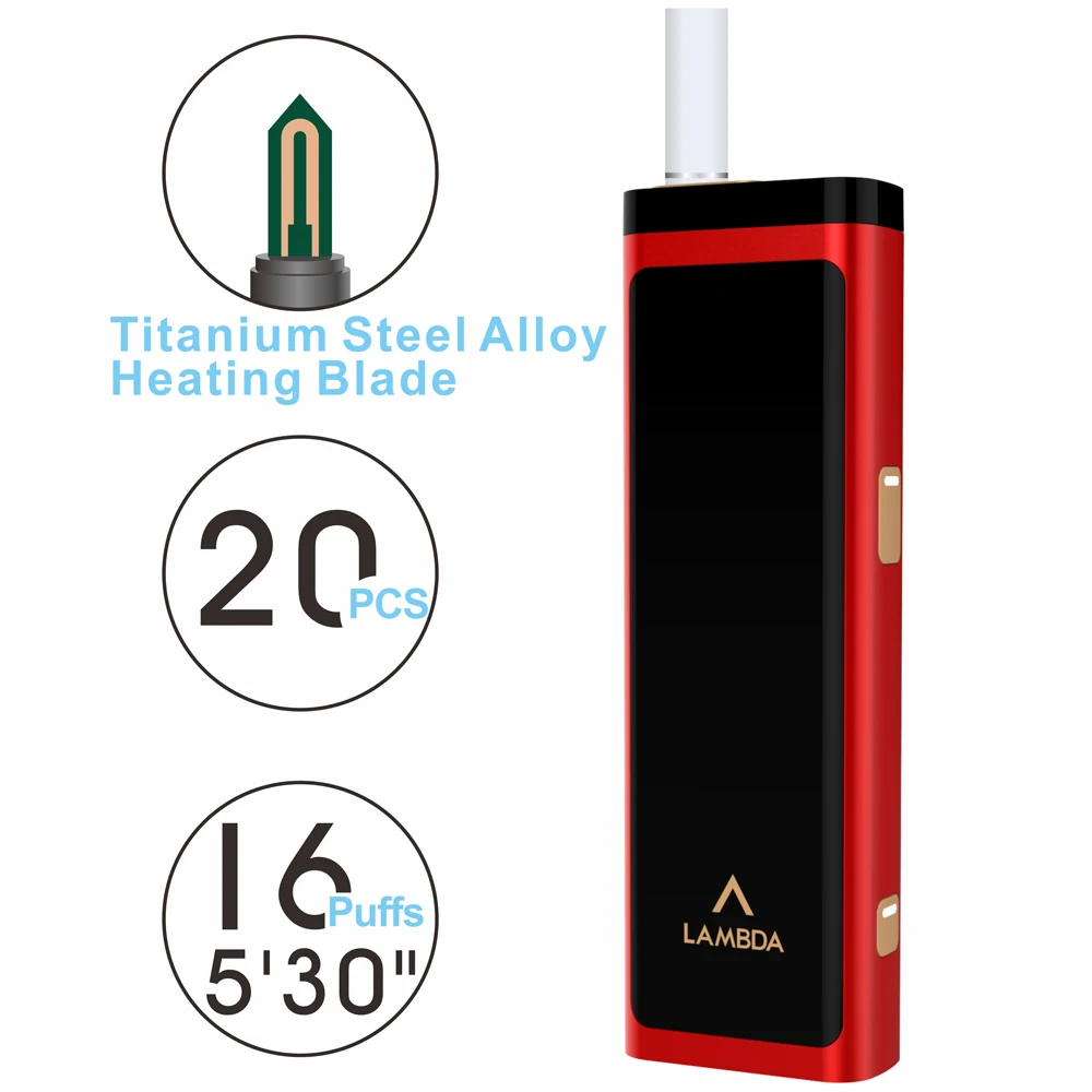 
2020 New Heat No Burn Device Not Burn Heat Tobacco Sticks LAMBDA T3 Dry Herb Kits Electronic Cigarette Original Manufacturer 