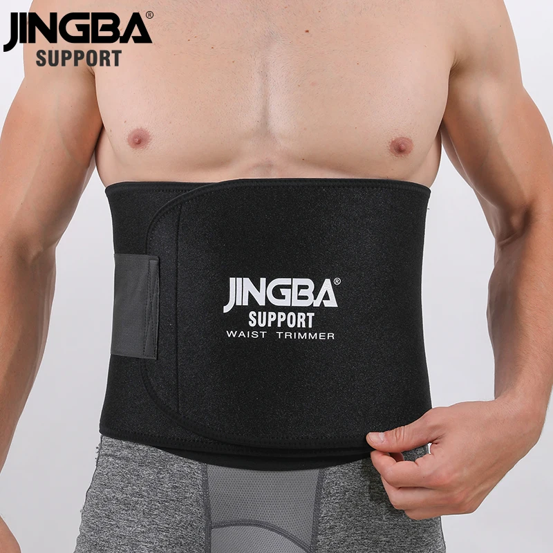 

JINGBA SUPPORT 11112B Unisex Waist support Neoprene Sweat Belt Waist Trimmer Men Women Fitness Back Support Adjustable Belt, Black blue khaki