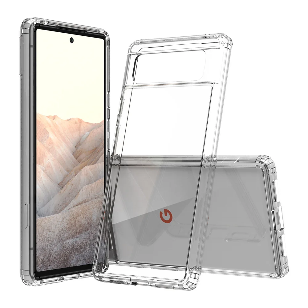 

Protective PC TPU Anti-shock Case Shockproof Crystal Clear Cover Transparent Case For Google Pixel 7A 7 6 5 4A