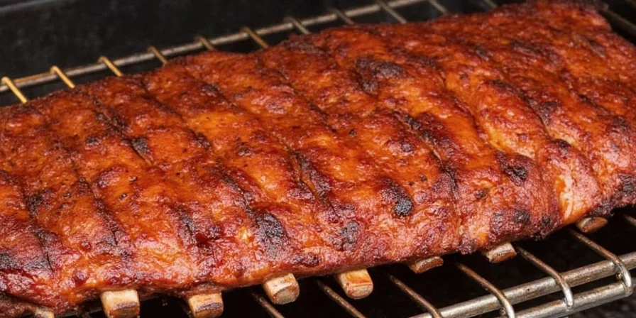 Using a meat thermometer on pork ribs