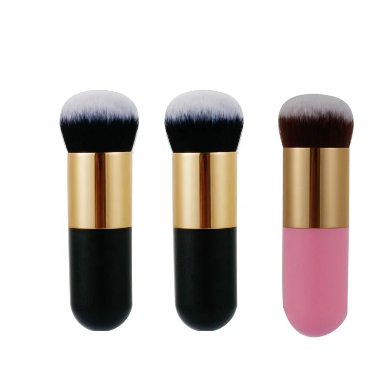 

single Mushroom head foundation brush Flat head makeup brush Come in many colors, Black,pink,blue,white