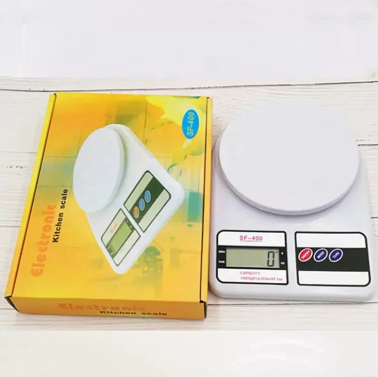 

Electronic Scales Gift Box Packaged 10kg SF-400 Kitchen Scale, White