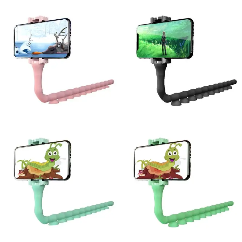 

Universal Lazy Holder Arm Flexible Mobile Phone Holder Suction Cup Stand Wall Desk Bicycle Stents Caterpillars Bracket for Phone