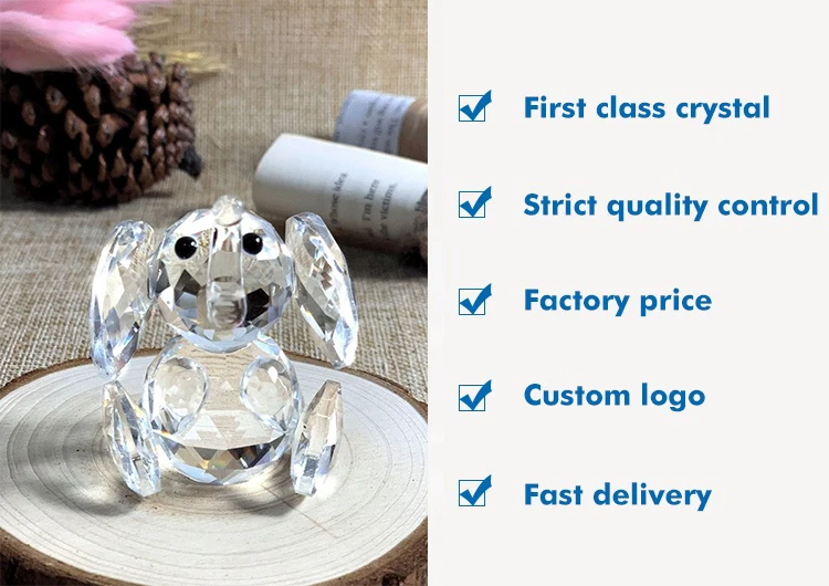 Gleam K9 Crystal Mini Crystal Elephant Animal Figurine Crystal Figurine
