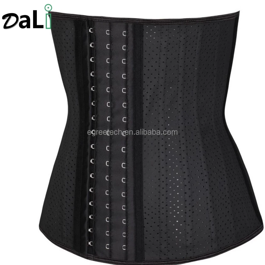 25 Steel Boned Slimming Latex Fitness Body Shaper Waist Trainer 3 Hook