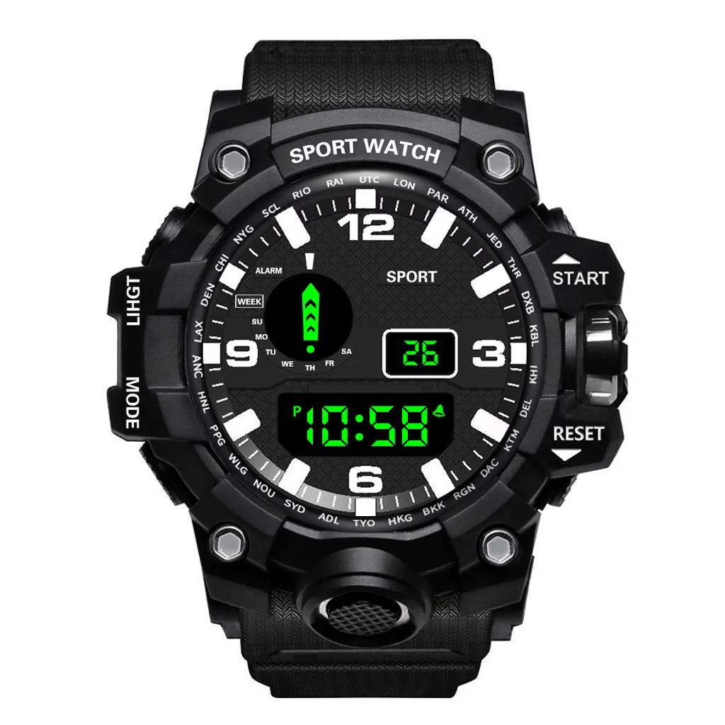 

3Bar Water Resistant Fashion Sport Watches For Men Digital Wristwatches Luxury Luminous Led Outdoor Digital Watch