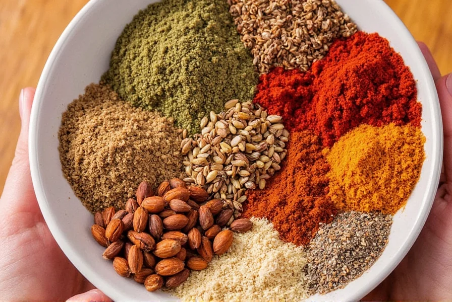 Ras el hanout in glass jars