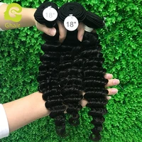 

deep wave weft 10A+ unprocessed Indian weave human remy virgin raw hair vendors