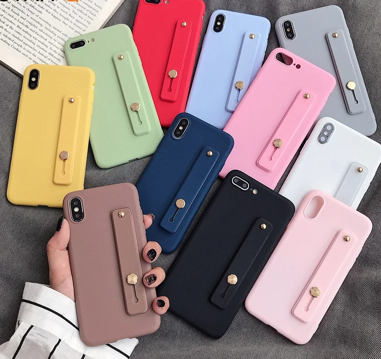 

wriststrap phone holder silicone case for xiaomi redmi note 8 pro 8t 7 9 xiomi 7a 8a k30 k20 note 5 6 pro soft back cover