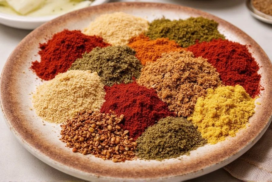 Jars of shawarma spices