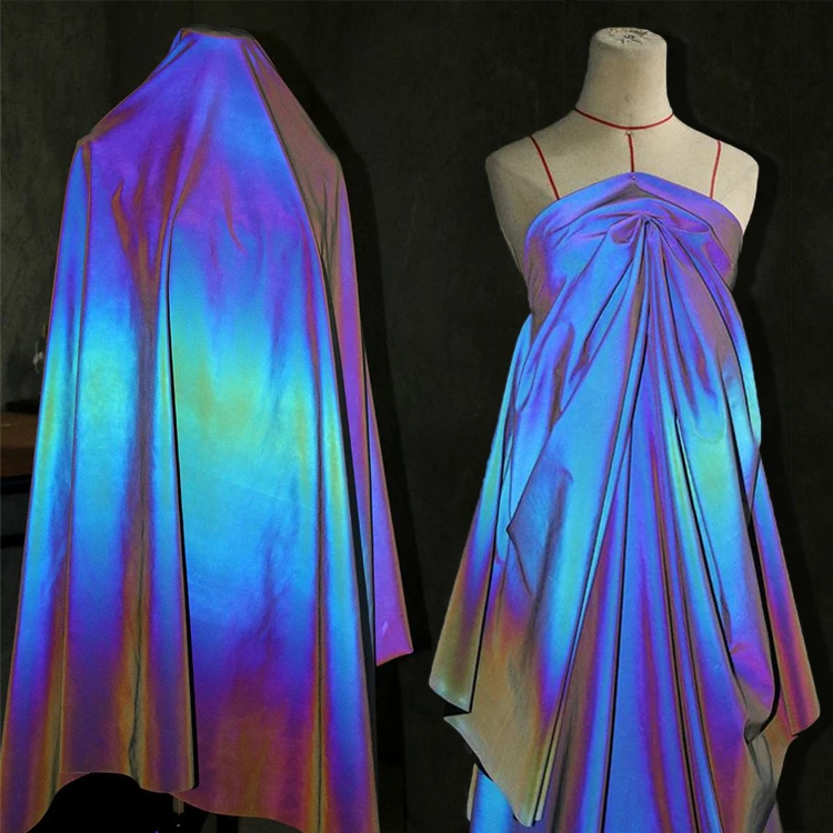 Super Glitter Rainbow Colored Retro-reflective Polyester Fashion ...