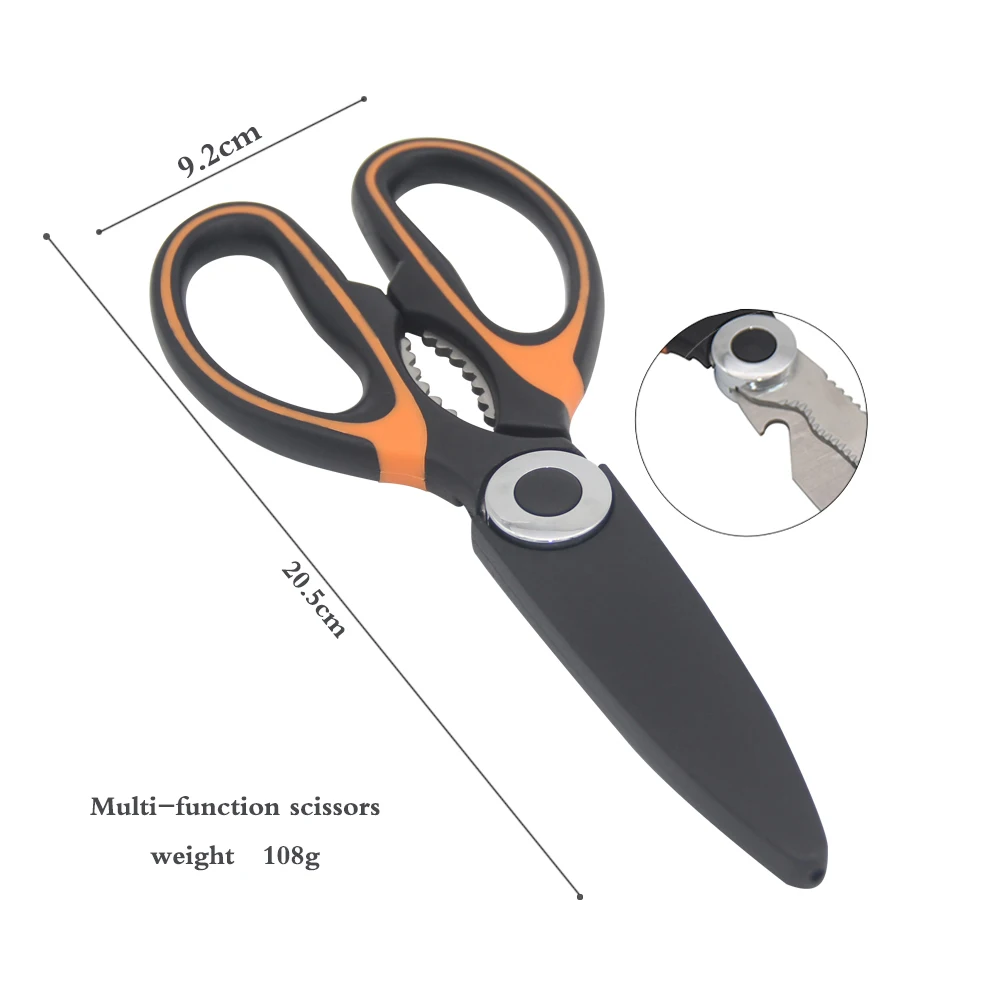 
Professional chicken bone scissors for cutting bone kitchen scissors multifunction 