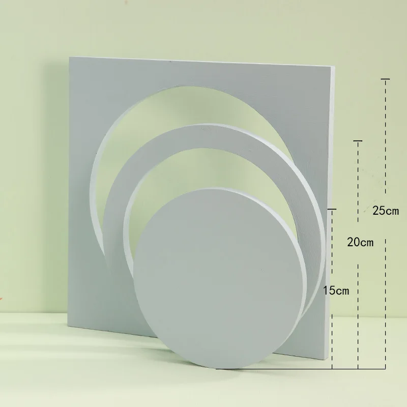 

Fantastic Design Solid Color Series A Circle And Ring Plus Hollow Square Shape Wood Photography Props Sets