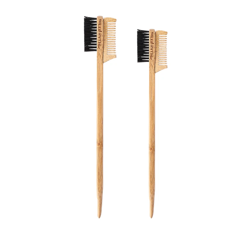 

Wholesale Wood Shampoo Brush Color Pick Hair Eyebrows Comb Sideburns Styling Brush Makeup Edge Brush