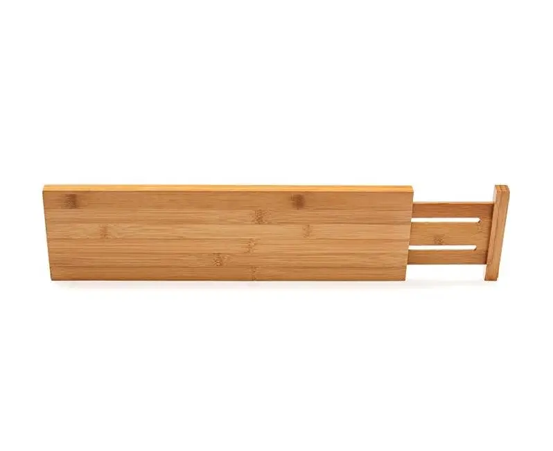 

Combohome Adjustable Bamboo Kitchen Drawer Organizer Dividers, Natural