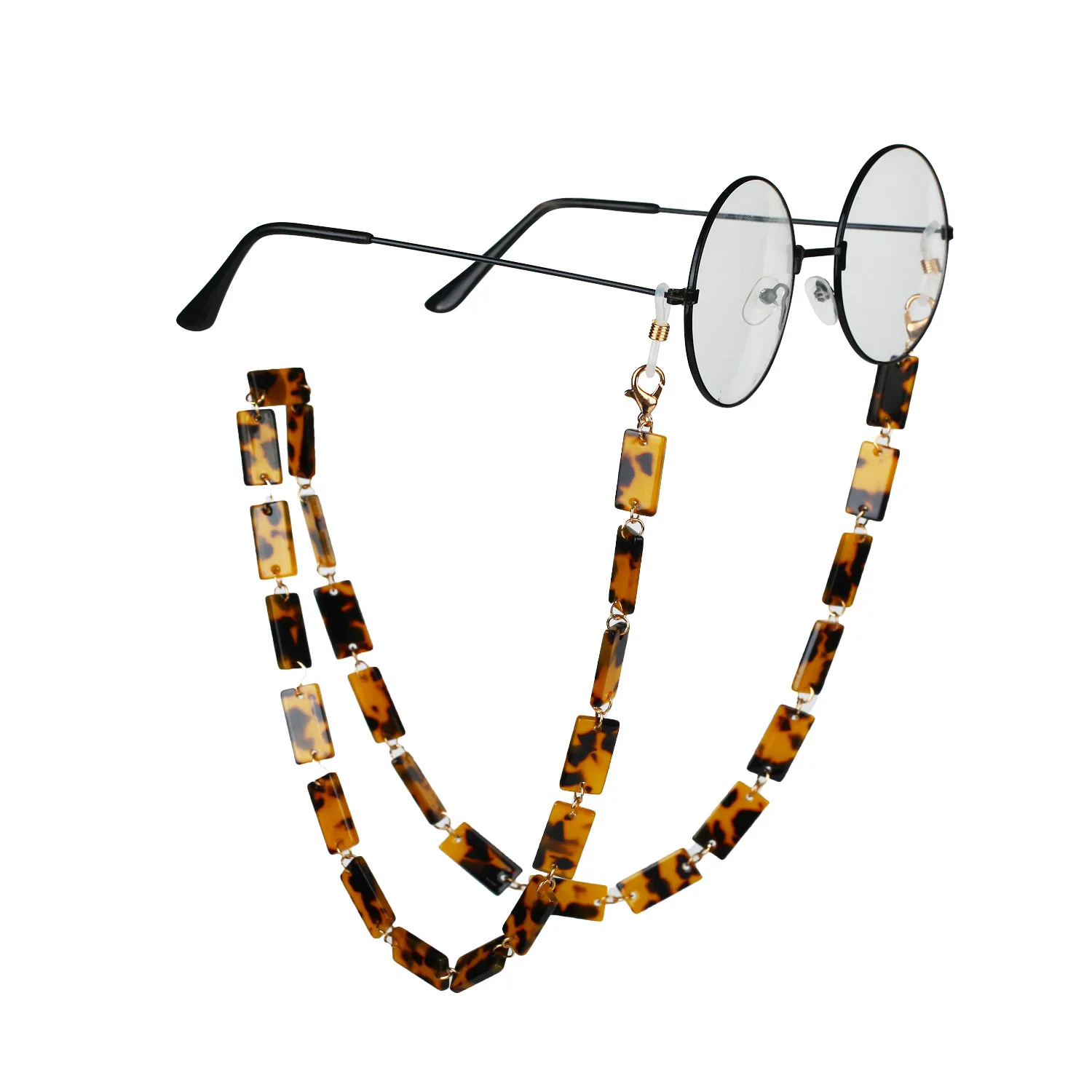 

Multi Colors Leopard Resin Spectacle Chain Glasses Straps Acrylic Sunglasses Chain Holder Necklace Accessories
