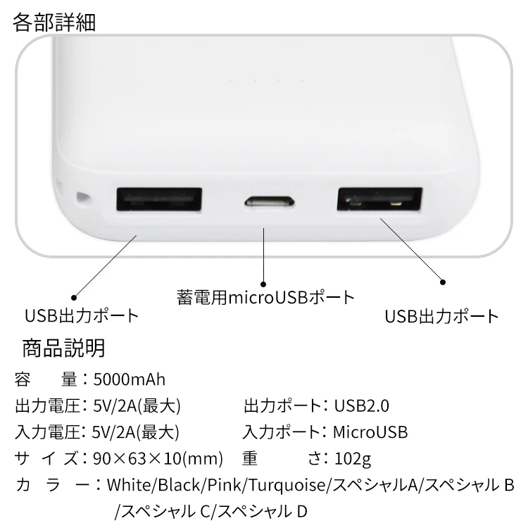 Primavox Capacity 5000mAh Simultaneous Charging Battery Charger Compact Power Bank - ANKUX.COM