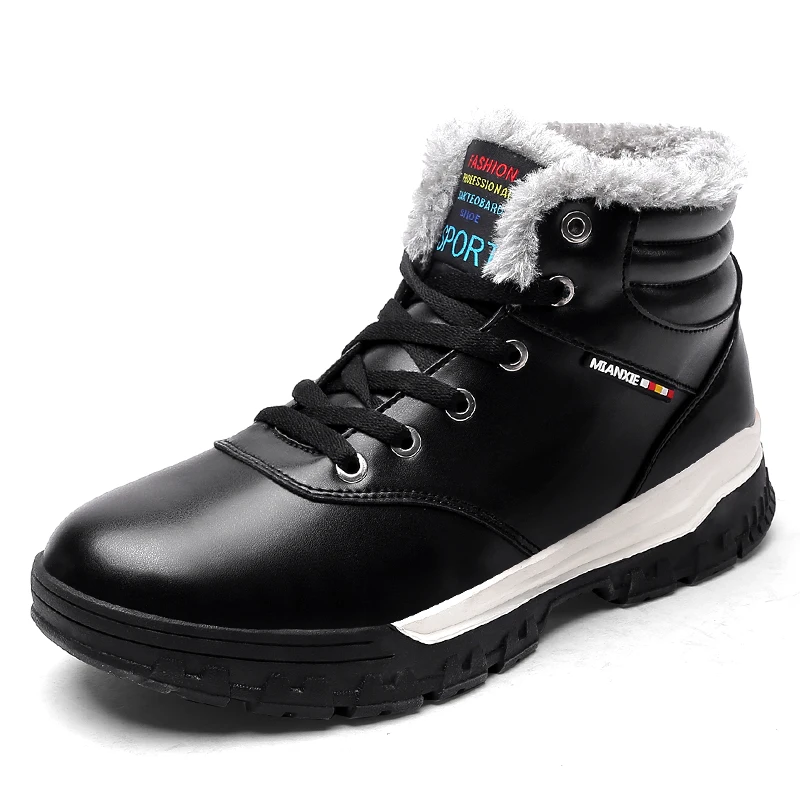 

YT Men's large size cotton shoes plus velvet warm winter boots high quality outdoor waterproof snow boots men