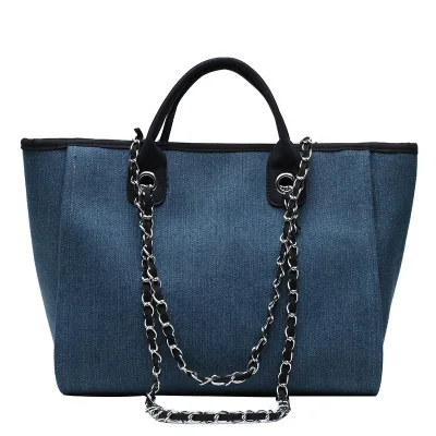 

2020 Fashion Canvas women bags handbag chain