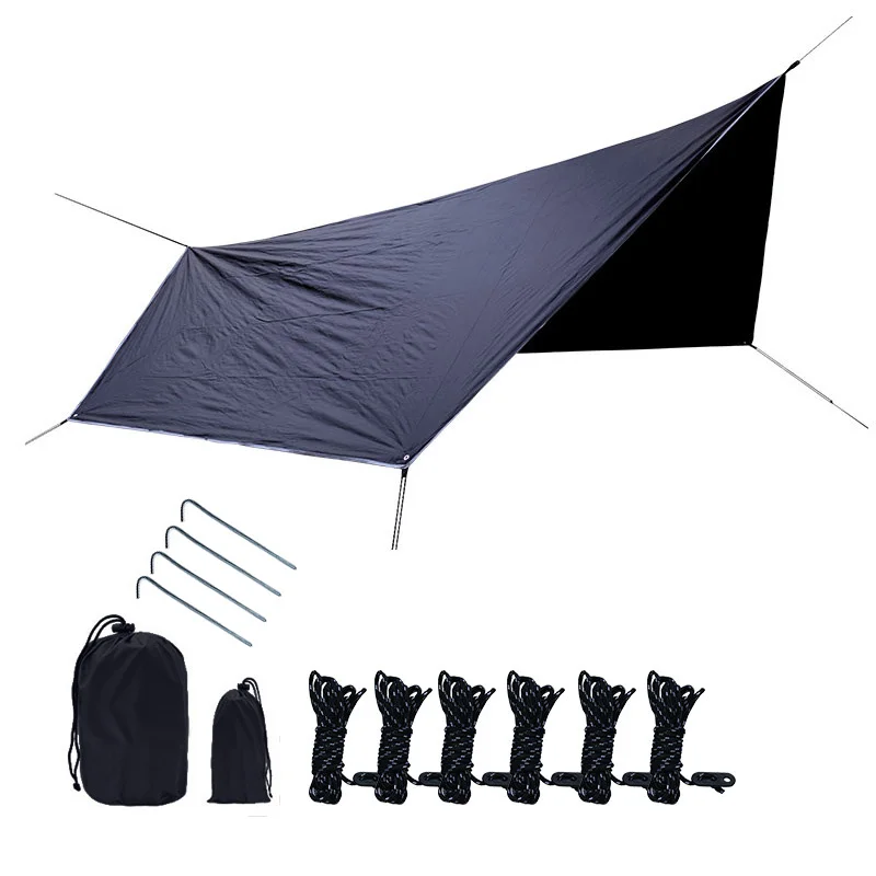 

Pentagon 210D ripstop nylon outdoor party picnic BBQ hiking rain canopy lightweight waterproof sun shelter camping shade tarp, Customized color