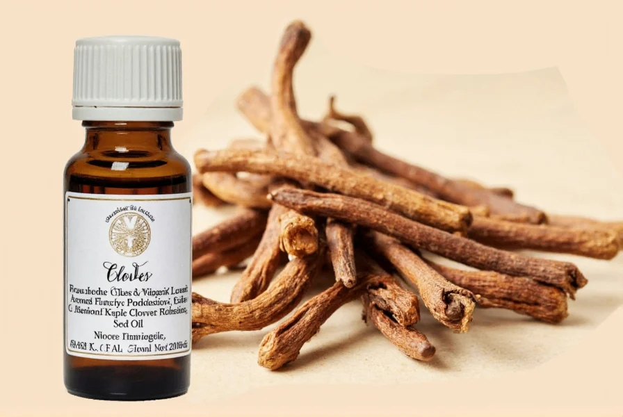 Various clove oil products displayed on an e-commerce website