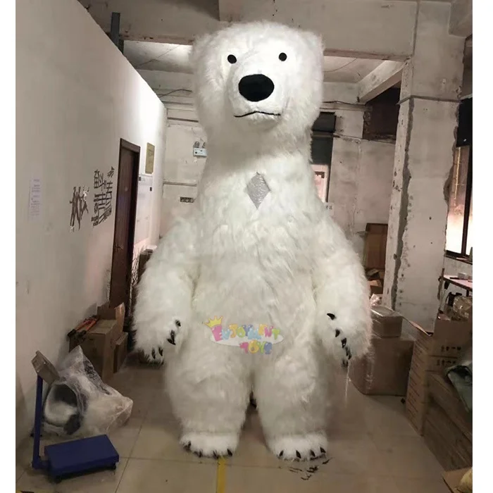 

Enjoyment CE inflatable white polar bear character mascot costumes for party