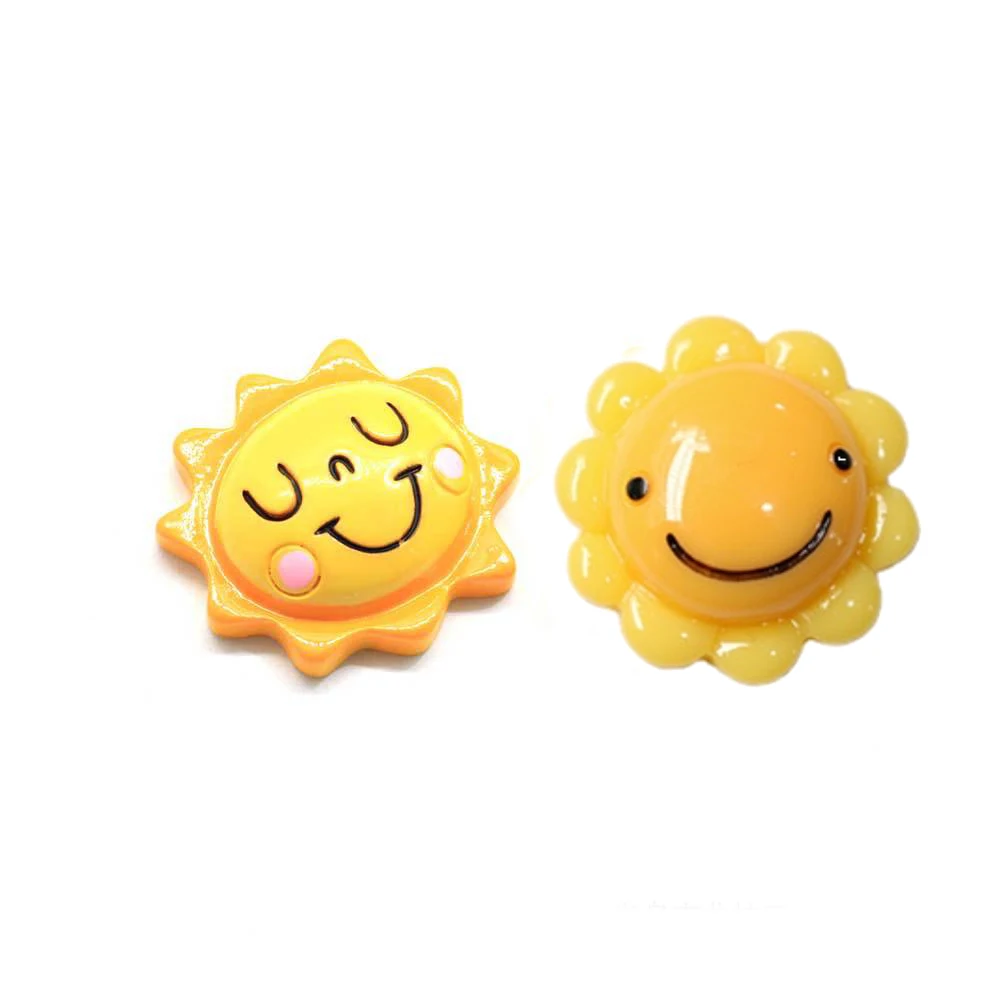 

yiwu winop yellow color smile expression sun design cute cartoon resin cabochons for kids diy play