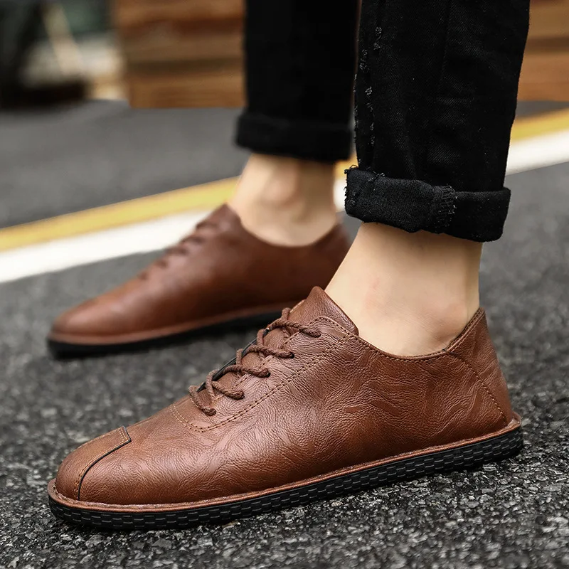 

Dropshipping 2022 men shoes daily casual summer trendy flat dress shoes