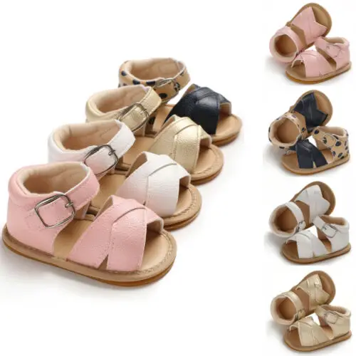 

Summer Baby Kid Boy Girl Sandals Prewalker Newborn Leather Soft Sole Crib Shoes